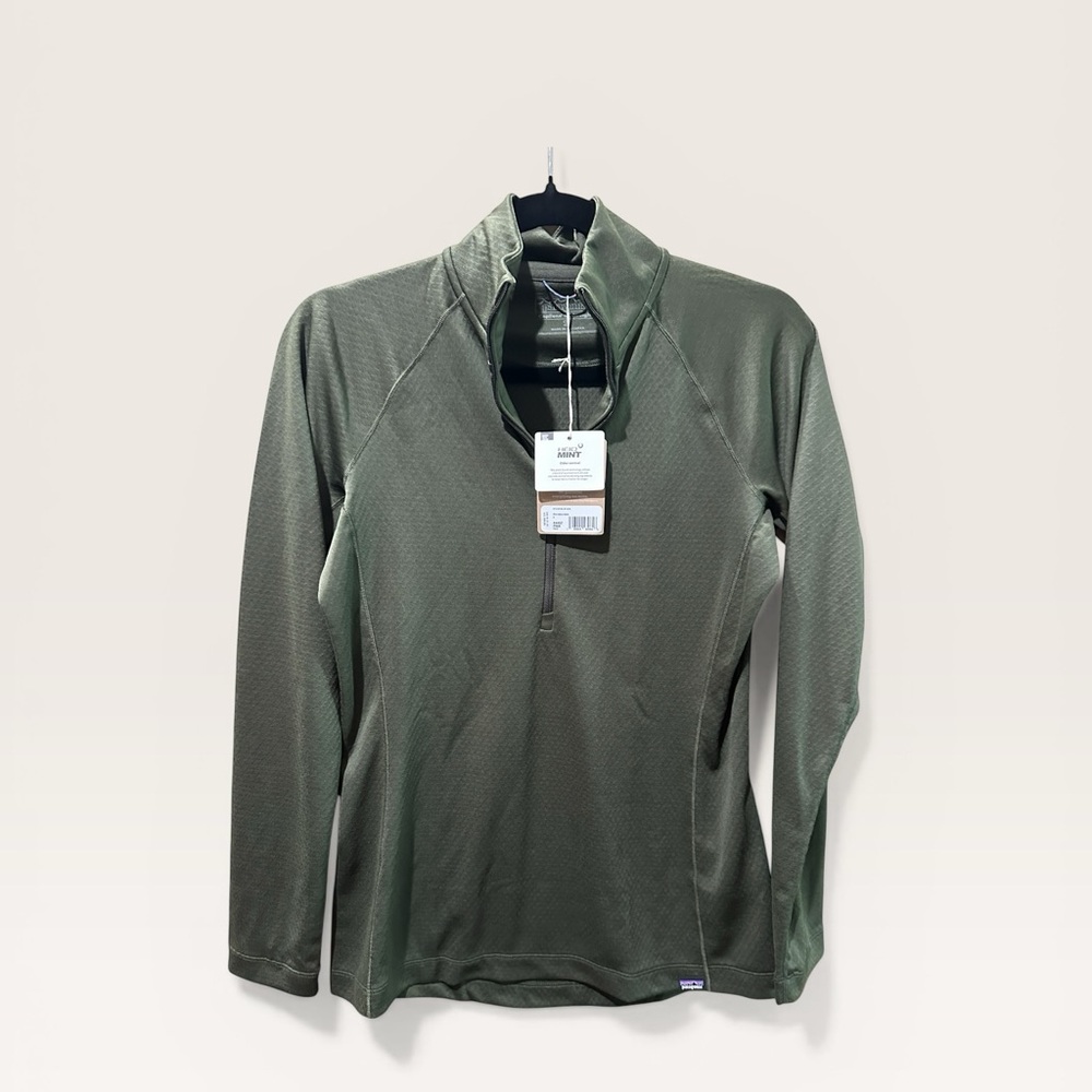 Patagonia Women’s Capilene Midweight Zip‑Neck – Pine Needle Green – Size S (NWT